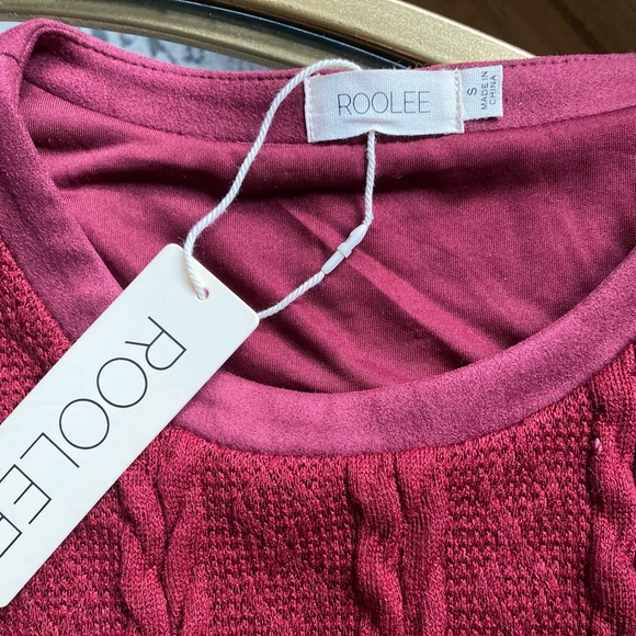 Long Bodycon Roolee Red Sweater Dress - New with tags - Picture 2 of 4